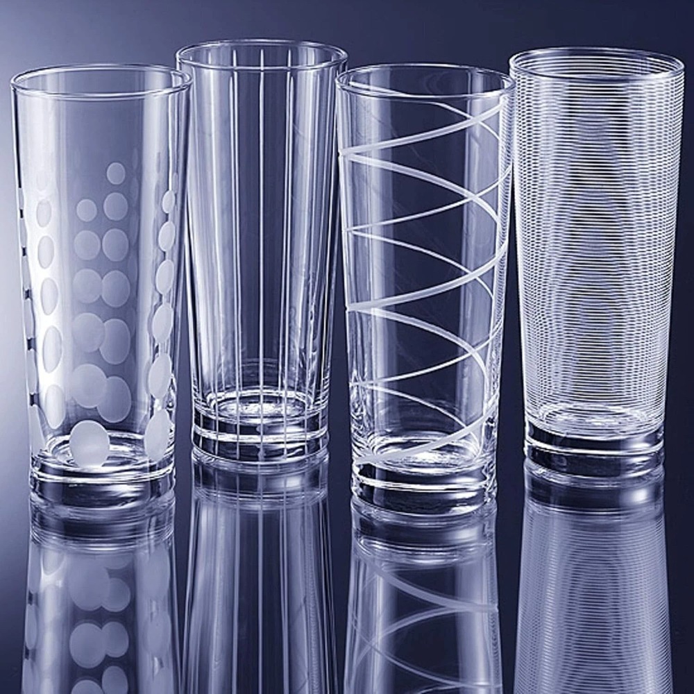 Mikasa Cheers 19.75oz Highball Glasses Set of 4 Lead-Free Crystal SW910-412